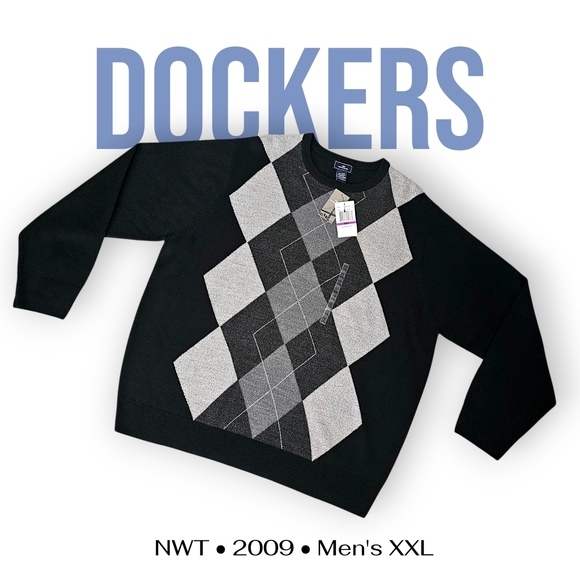 Dockers Other - Dockers 2009 Men's Argyle Crewneck Sweater - Size XXL